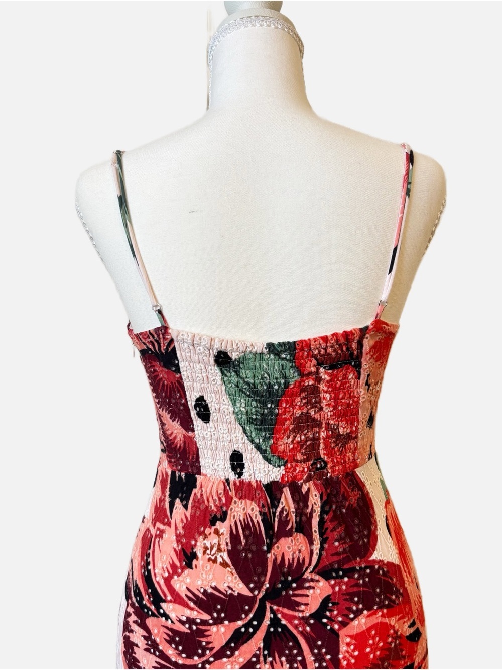 Farm Rio for Anthropologie Riviera Floral Eyelet Maxi Dress Size 2 - Picture 9 of 15